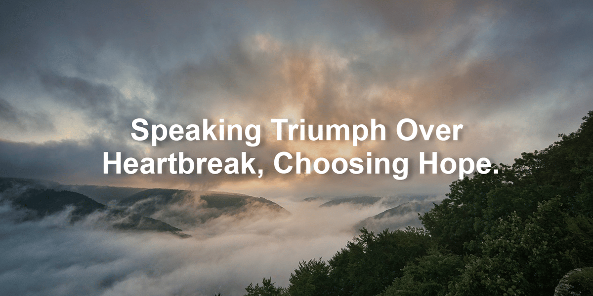 Speaking Triumph Over Heartbreak, Choosing Hope.